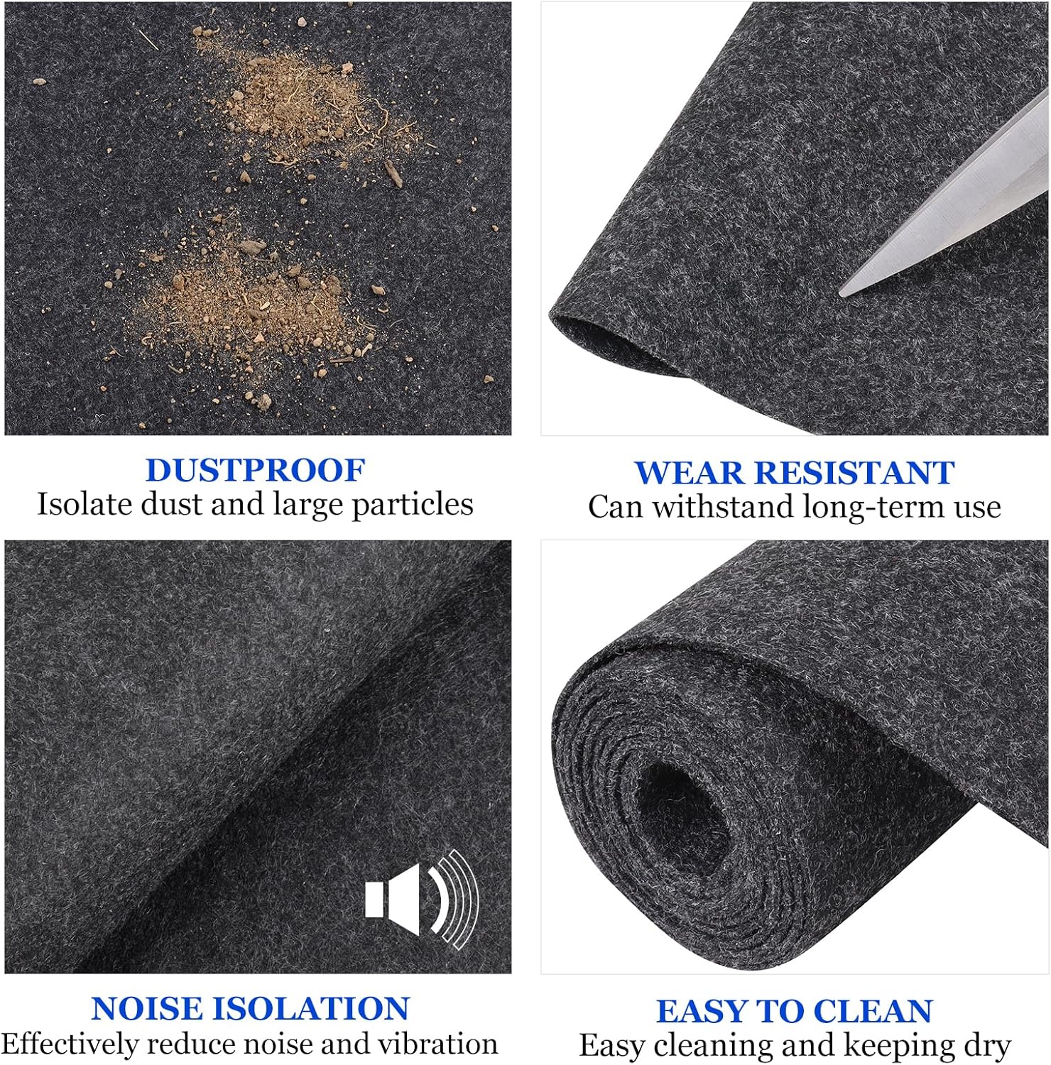 (Size unknown) Speaker Carpet Liner Resists Stains Speaker Box Cabinet Subwoofer for Car Audio,Boat Interior,Trunk,Shelf,Underfelt  Dark Gray