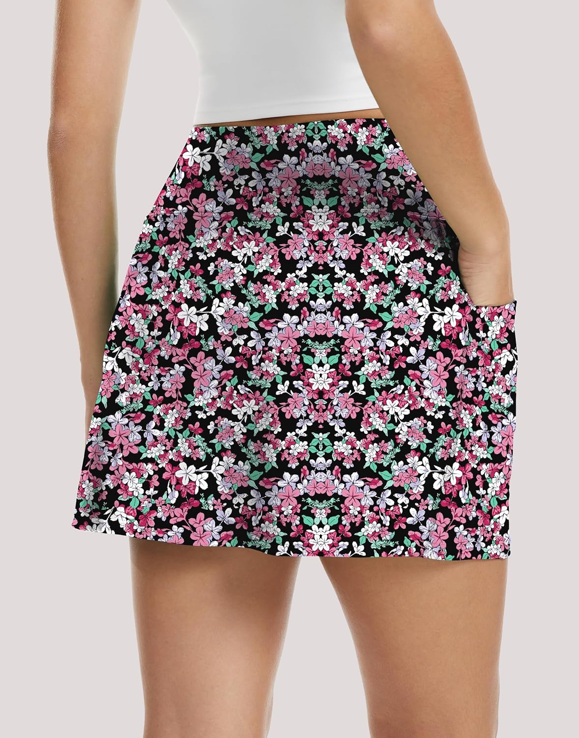 M MOTEEPI Womens 16" Golf Skort with 4 Pockets – Quick Dry Golf Skirt with Shorts Tennis Skirts