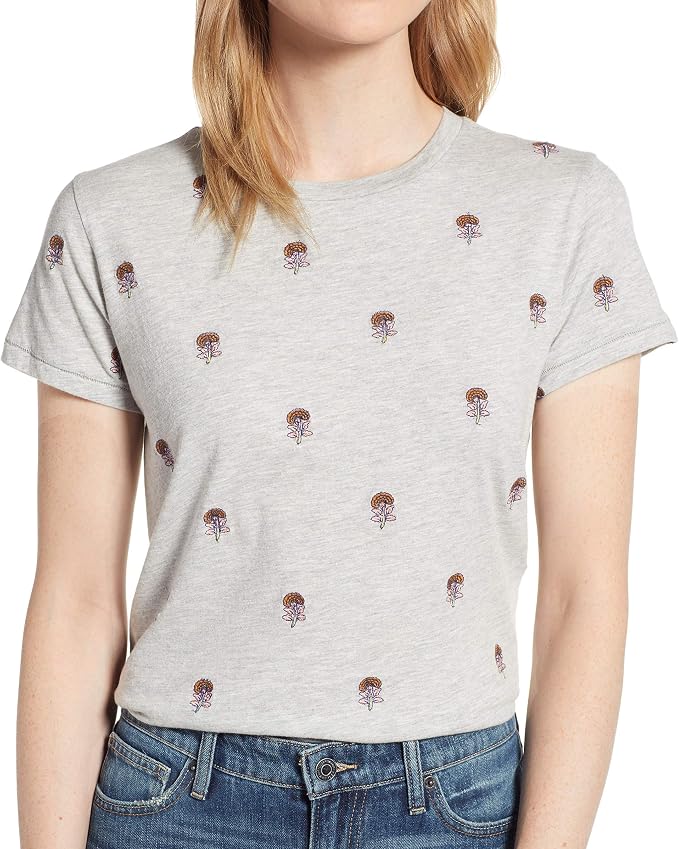 Lucky Brand All Over Embroidered Tee at 