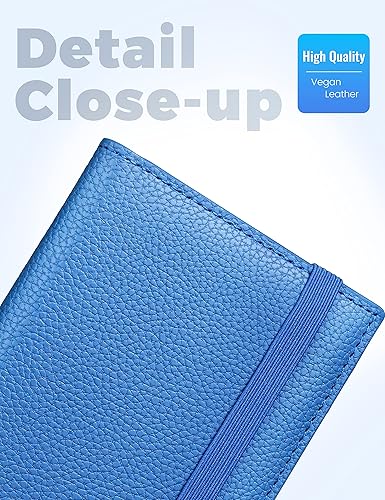 Miniatura 6 de Funda para chequera personal, soporte para chequera con soporte para bolígrafo y divisor de plástico transparente integrado para cheques duplicados,