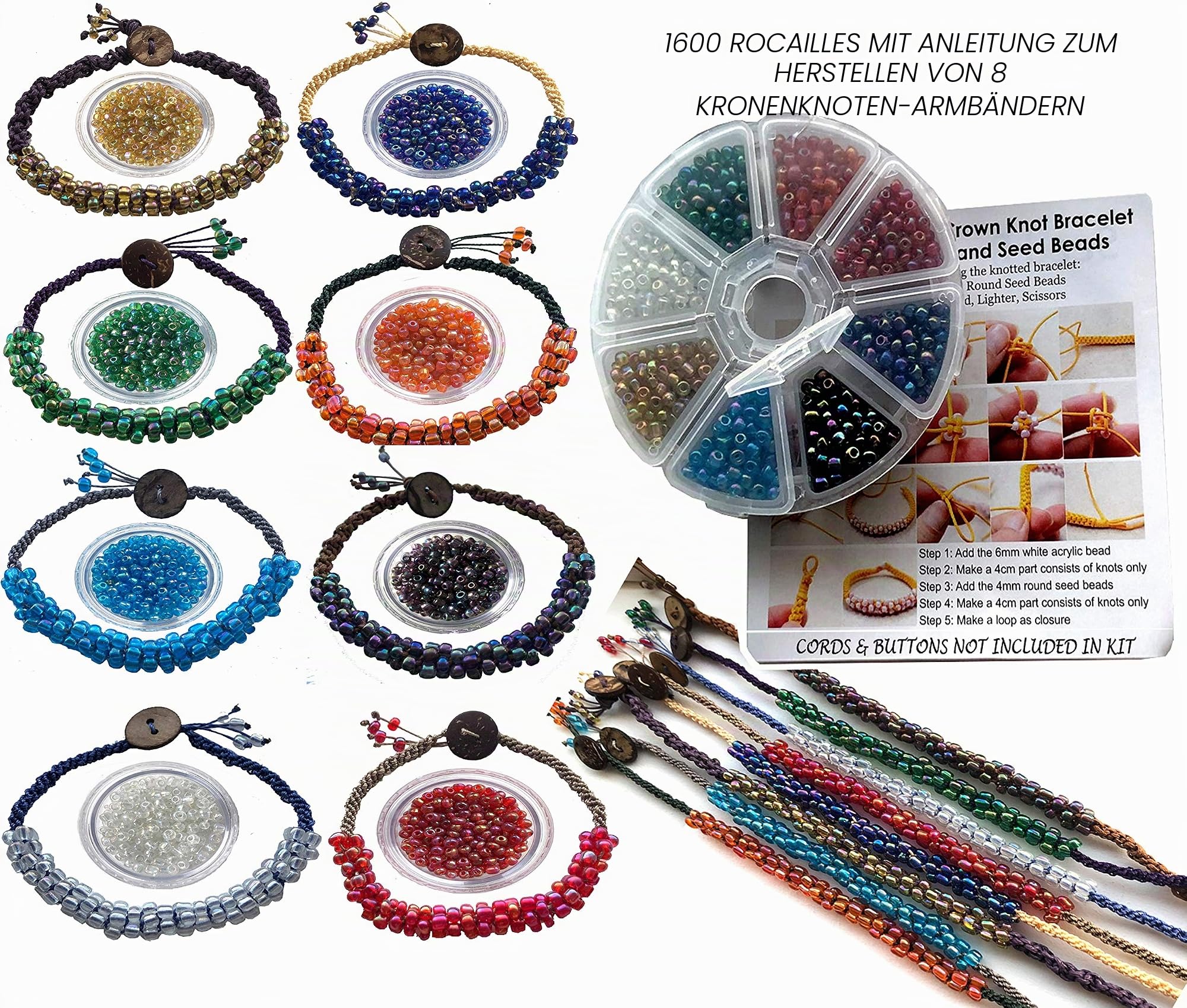 Schmuck machen Kit für Erwachsene, Schmuck Zangen und einem breiten Sortiment von Perlen, dehnbare Schnur, Schmuckdraht, Quetschröhrchen. Alles was Sie brauchen, um eine Menge von Schmuck Making-ein für Anfänger zu tun - Anleitung inklusive Schmuckherstel