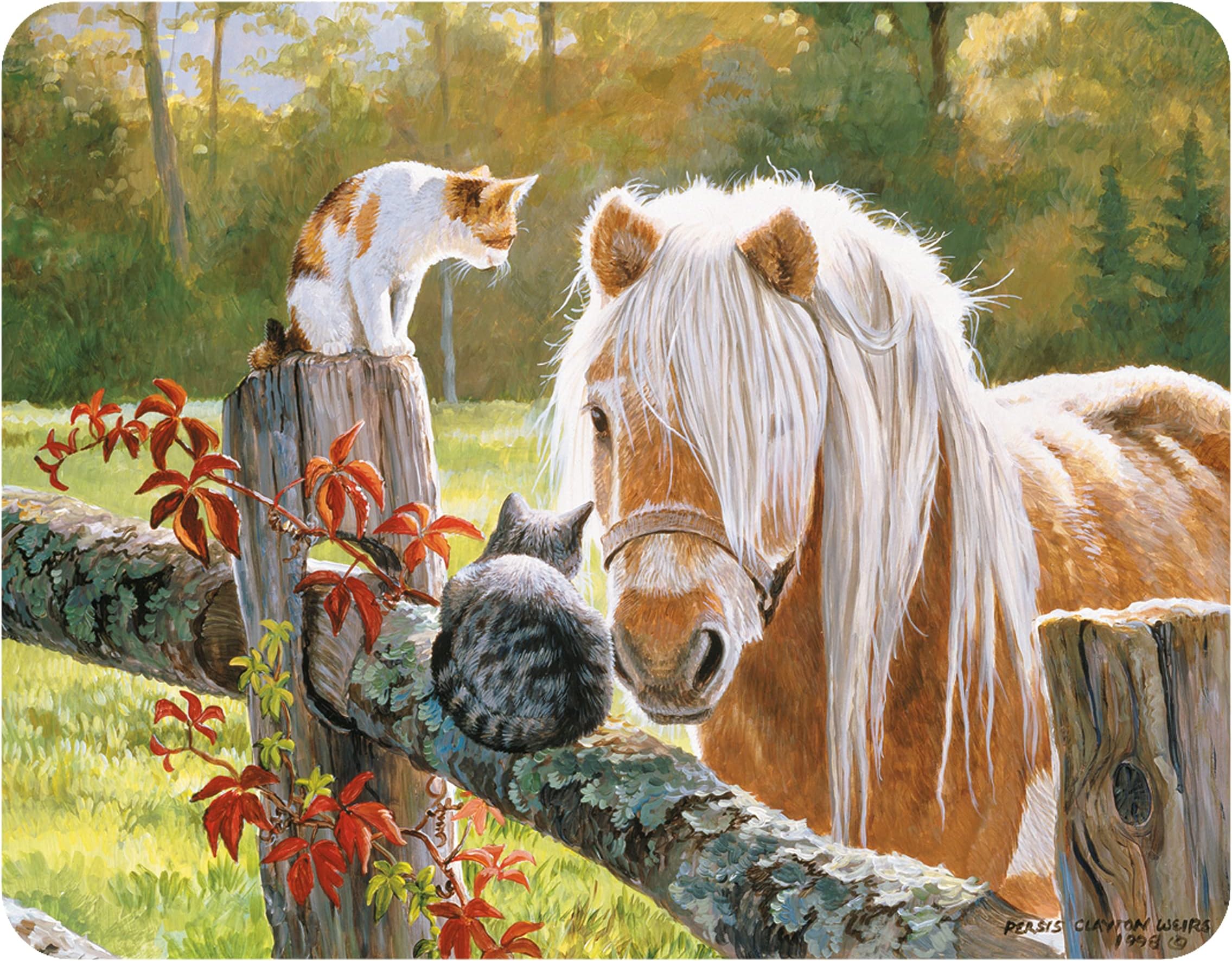 Magnet - Just Visiting from Deluxebase. Lenticular 3D Horse Fridge Magnet. Magnetic decor for kids and adults with artwork licensed from renowned artist, Persis Clayton Weirs