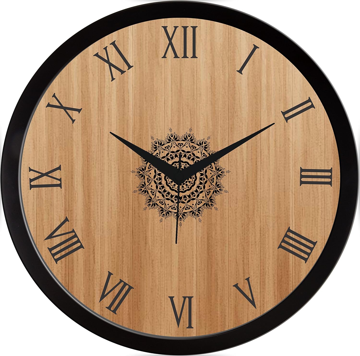 Buy IT2M Round Plastic Wall Clocks (30 cm x 30 cm x 4 cm, Black, JIN32