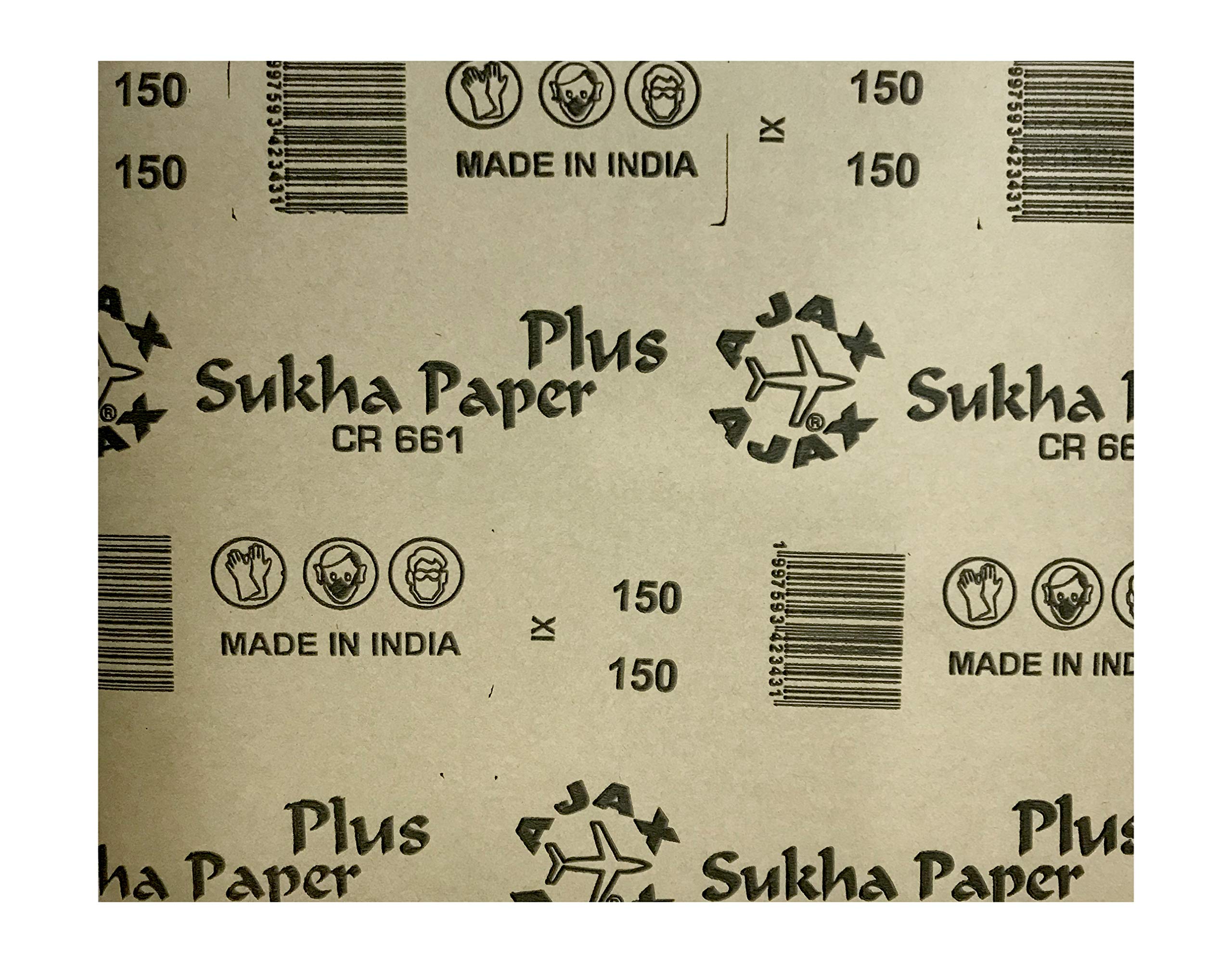 Sukha Alo Sand Paper 80 G; 100 G; 120 G; 150 G; 180 G; 220 G (Red) - Pack of 2 for Each grit 3