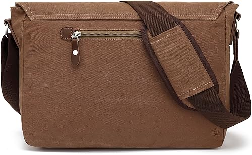 Miniatura 4 de Bolso bandolera de lona vintage para hombre, bolso escolar bandolera para laptop