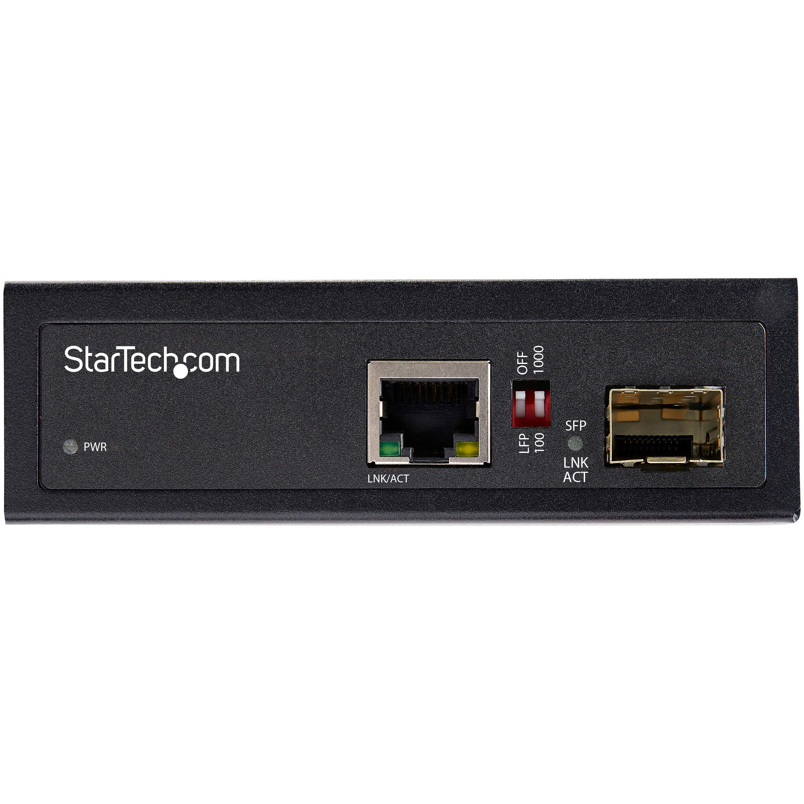 StarTech Convertisseur Fibre RJ45 Industriel, 1Gbps SFP (IMC1GSFP) | Monomode ou multimode, 12-56V CC, IP-30, -40 à +75C, Trames 16K, Mural/DIN