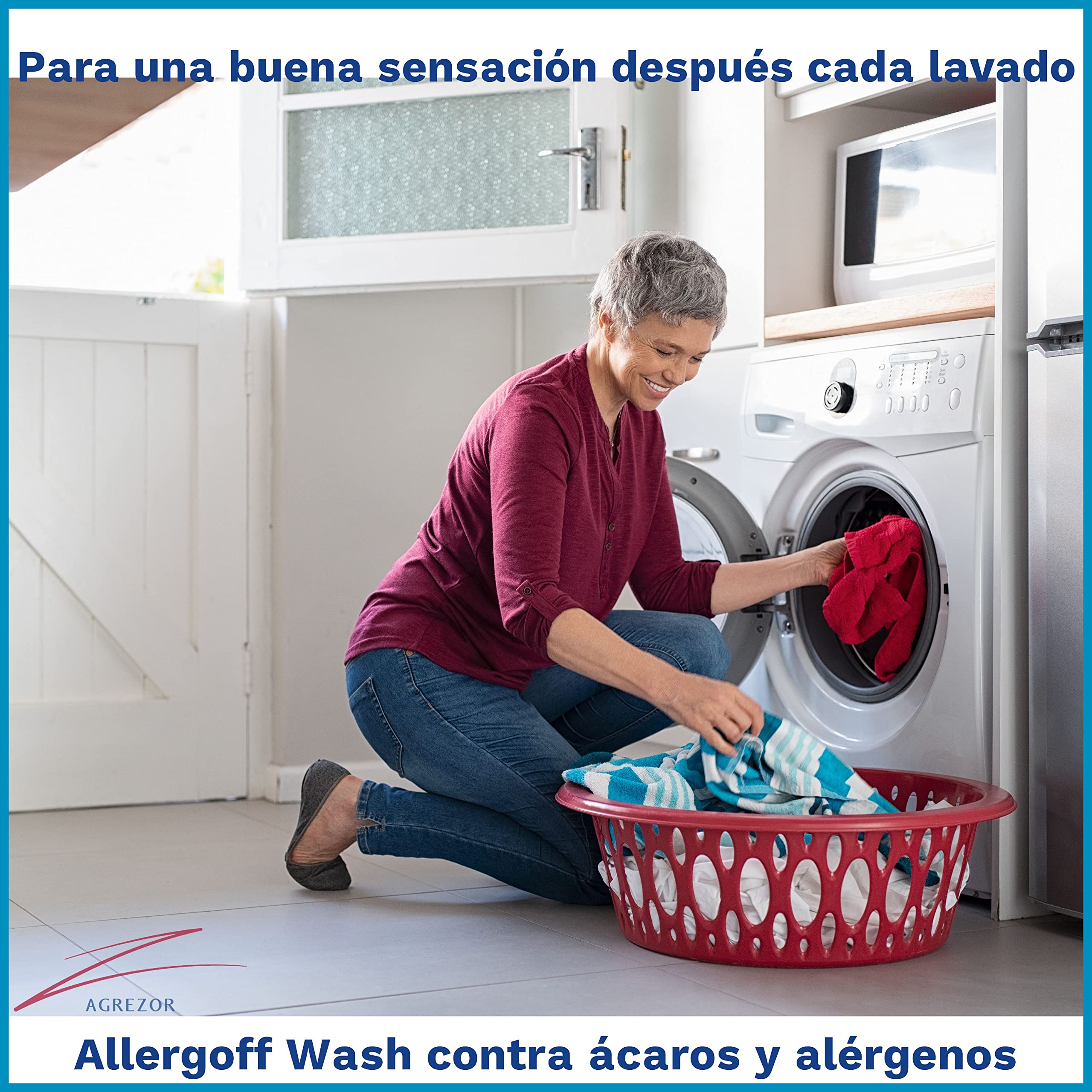 Allergoff Detergente para Ácaros, Pulgas, Piojos y Chinches - Aplicación Previo al Lavado - Complemento para Spray de Ácaros para Colchones (6 Gel de 20ml) (el empaque puede diferir)