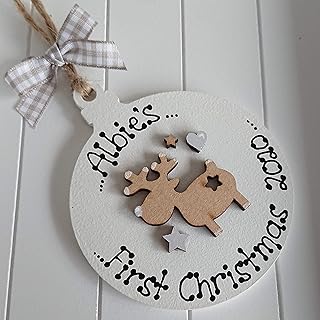 Baby's First 1st Christmas Bauble ~ Personalised Christmas Ornament ~ Personalised Tree Decoration Bauble ~ Christmas Bauble Gift Keepsake