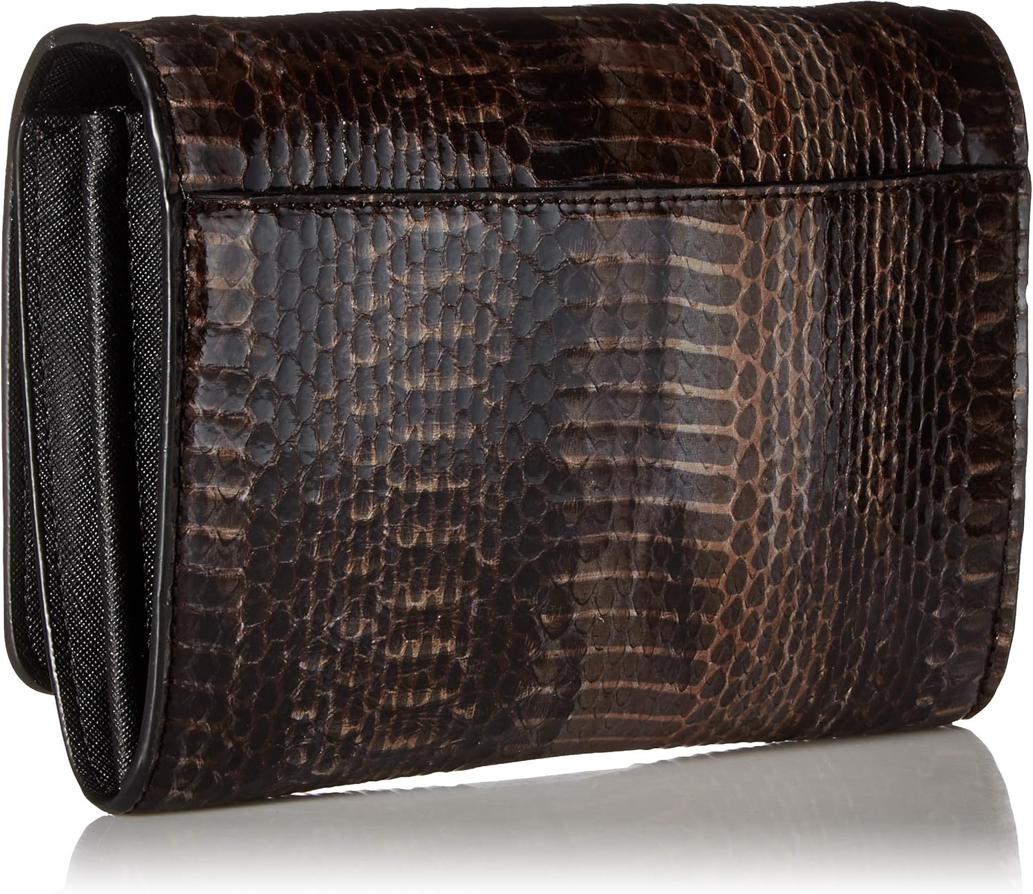 Calvin Klein Patent Python Studded Flap Over Small Crossbody