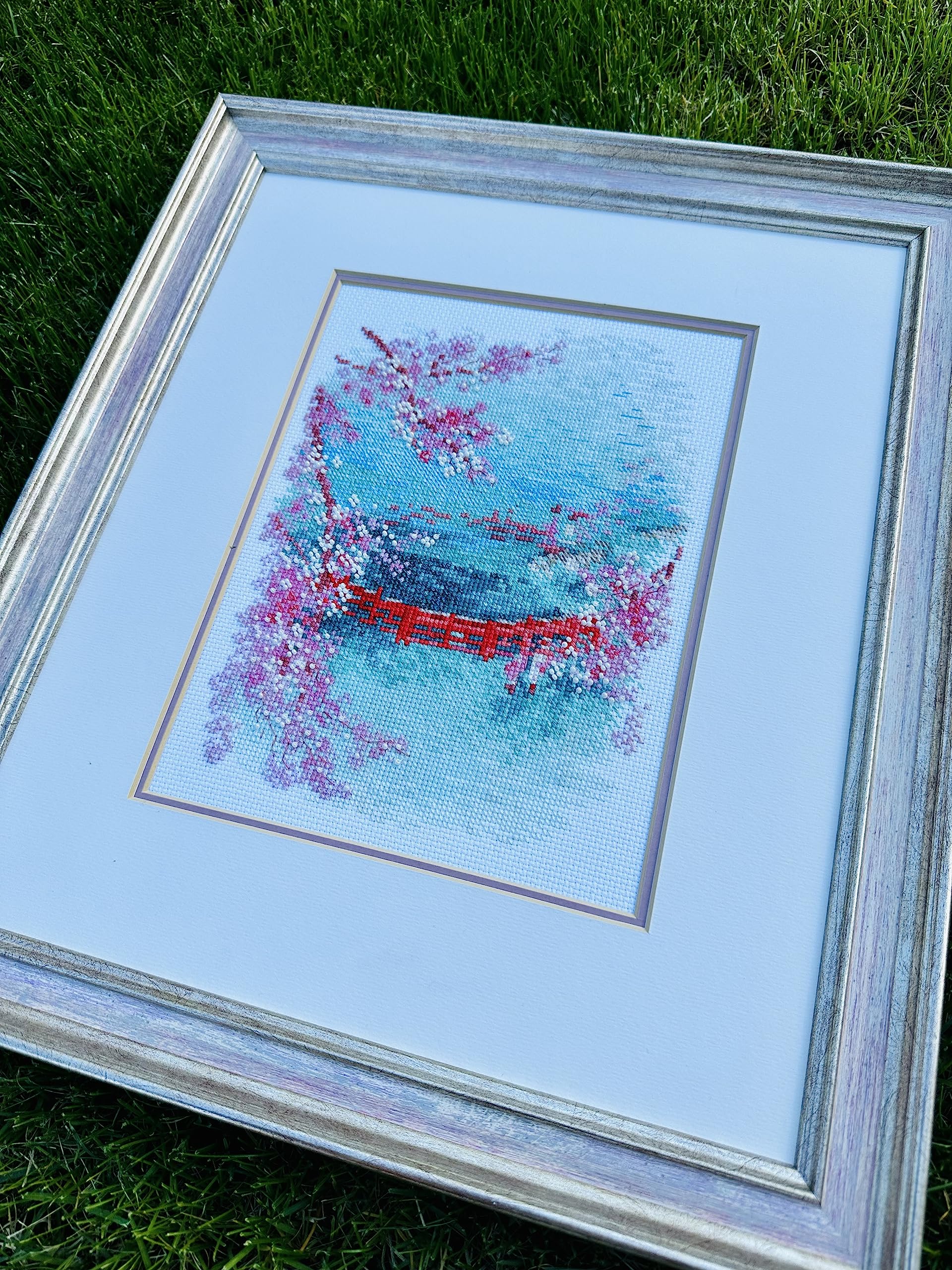 027.057 Voorbedrukt kinder kruissteek borduurpakket Eenhoorn 18 x 24 cm
