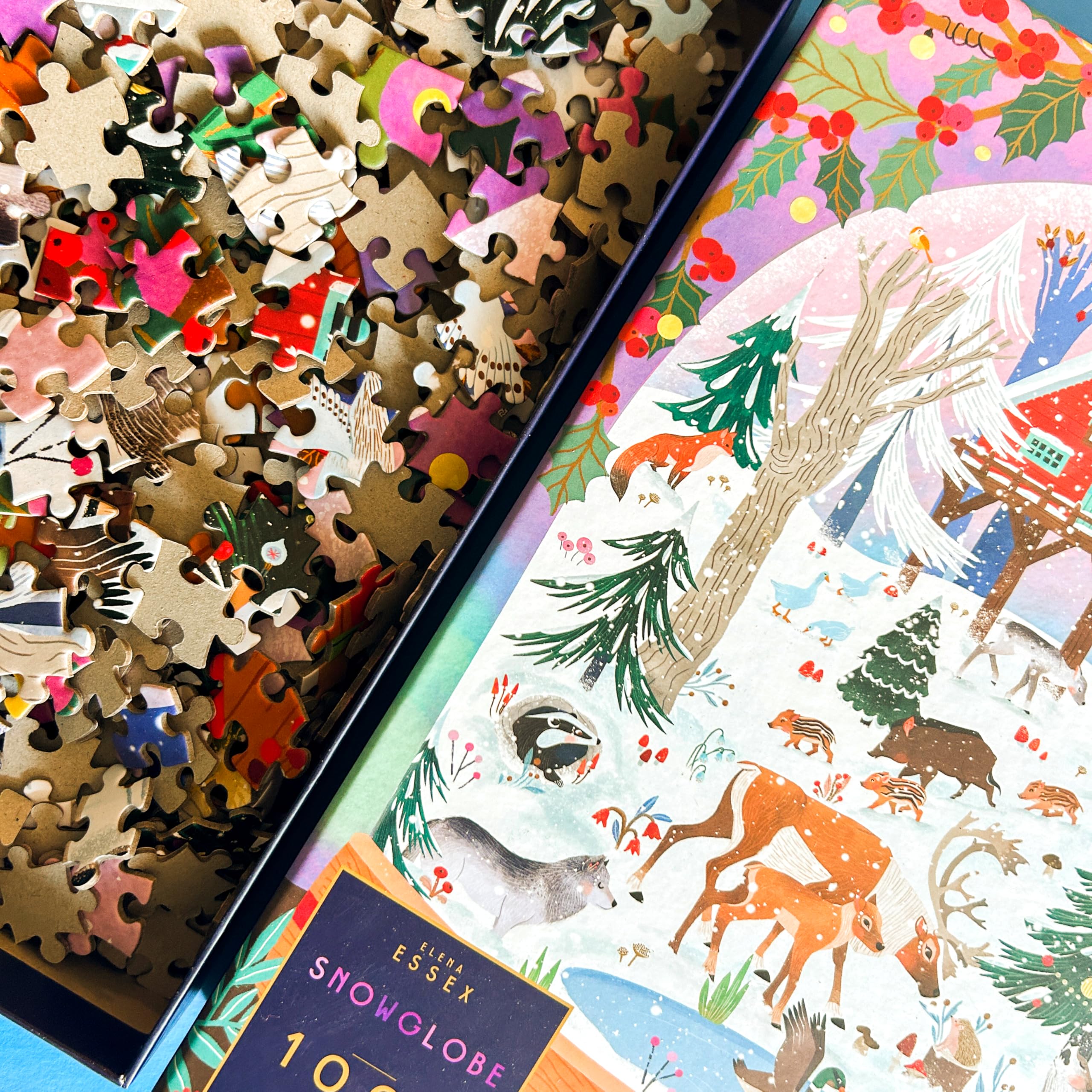 Elena Essex Puzzle Natale – Palla di neve, puzzle natalizio 1000 pezzi, puzzle 1000 pezzi, dimensioni puzzle 70 x 50 cm