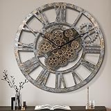Lafocuse Reloj de Pared Grande Salon Engranajes...