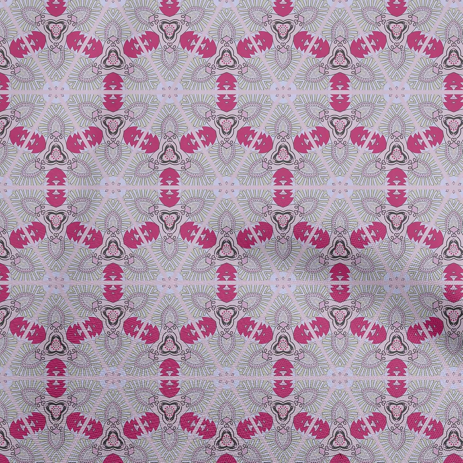 oneOone Viscose Chiffon Purple Fabric African Fabric for Sewing Printed Craft Fabric by The Yard 42 Inch Wide-7340