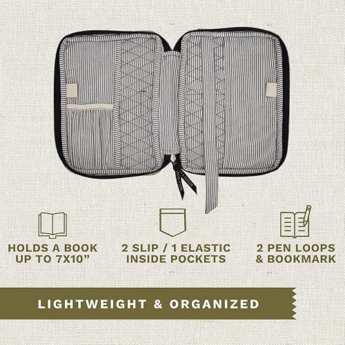 Miniatura 4 de Bella Taylor Funda para la Biblia para mujer  Organizador de la Biblia y estuche de transporte para Biblias medianas y grandes  Algodón acolchado