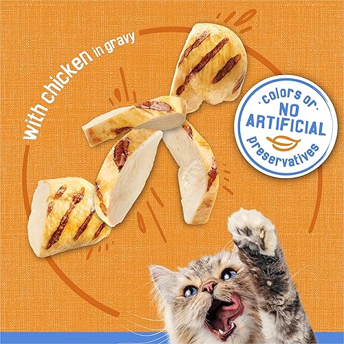 Miniatura 5 de Sabrosas tiras de alimento húmedo Purina Friskies para gatos, 24 unidades de 5.5 onzas