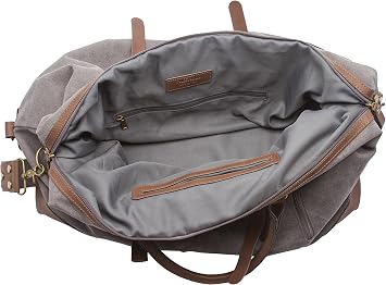 Sweetbriar Vintage Canvas Duffle Bag - Classic Weekender Travel Duffel