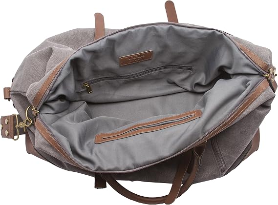 Sweetbriar Vintage Canvas Duffle Bag - Classic Weekender Travel Duffel