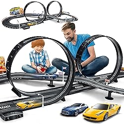Kids Toy-Electric Powered Slot Car Race Track Set Boys Toys for 6 7 8-12 Years Old Boy Girl Best Gifts