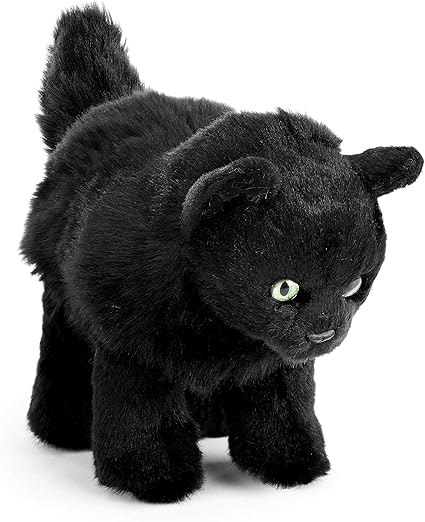 realistic stuffed black cat