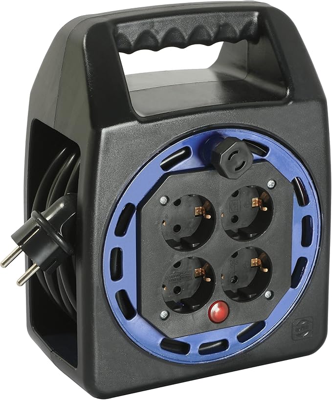 REV Kabeltrommel EX 50m Outdoor Verlängerungskabel außen IP44, Ideal für Garten und Camping, 4