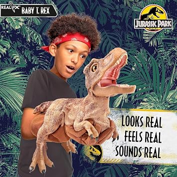 WOW! STUFF Jurassic Park Real FX Baby T.REX Dinosaur, Special Edition Hyper-Realistic Animatronic Toy, Life-like with Real Movie Sounds, Jurassic World Official Gifts, Collectables and Toys