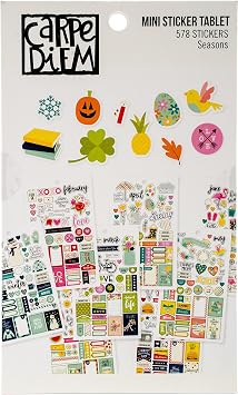 Carpe Diem 7983 Planner Essentials Seasons Mini Sticker Tablet