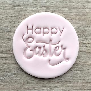 Happy Easter Day Fondant Embosser or Cookie Stamp Icing Frosting Biscuit Stamp