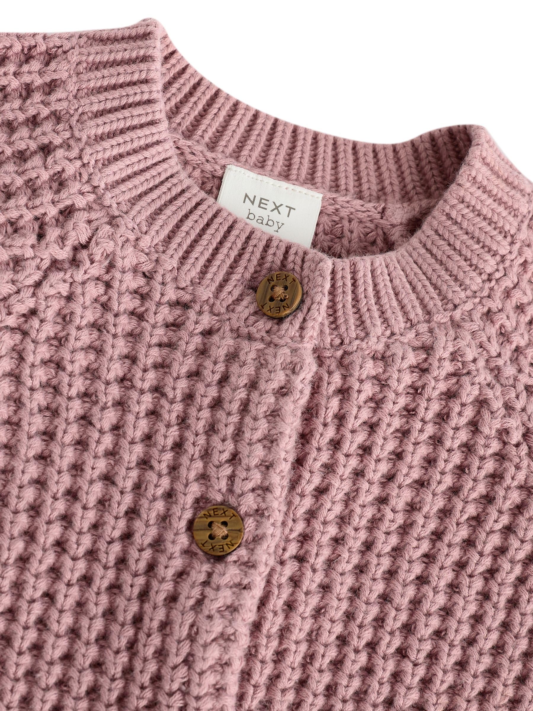 NEXT Bébé Fille Cardigan en Maille pour bébé avec Inscription brodée au Dos