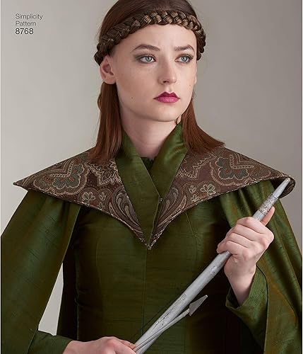 Miniatura 7 de Simplicity 8768 Vestido de cosplay de fantasía para mujer, patrón de costura, tallas 14-22