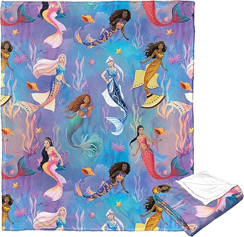 Miniatura 2 de Northwest Little MermaidAriel - Manta de seda táctil, 50 x 60 pulgadas, Hijas Tritón