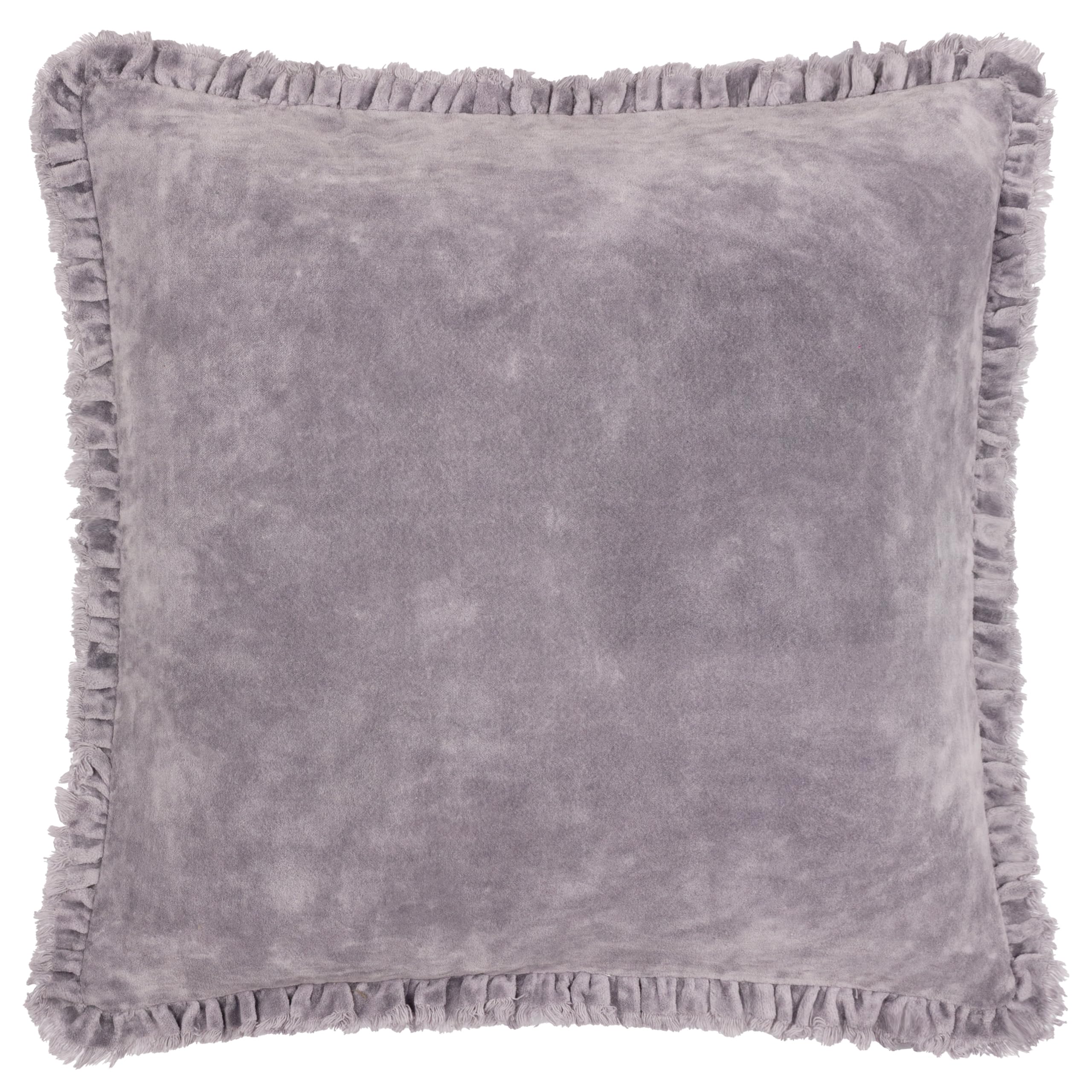 Yard Mauve Furn Bertie Washed Cotton Velvet Cushion Cover – Soft Velvet Relaxed Style Decorative Case ( – 45X45cm)