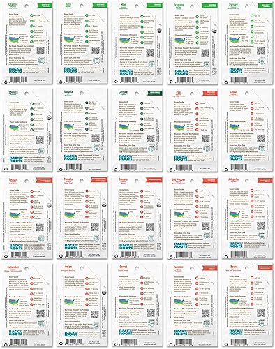 Miniatura 7 de Back to the Roots Paquete de semillas orgánicas, paquete variado de hierbas y verduras para plantar, mezcla de semillas sin OMG para principiantes,