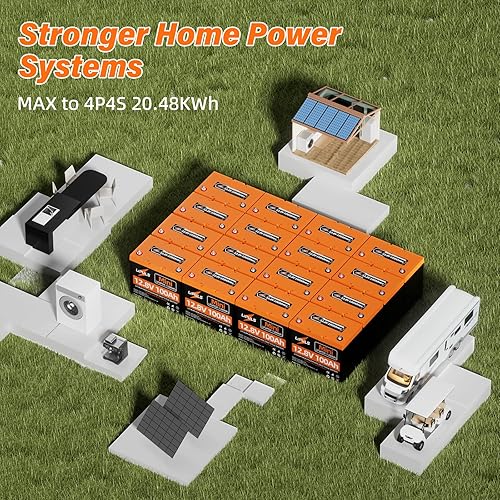 Miniatura 6 de Mini batería LiFePO4 de 12 V 100 Ah, más pequeña que la batería de litio del grupo 24, máx. 1280 Wh, BMS integrado de 100 A, batería de litio de