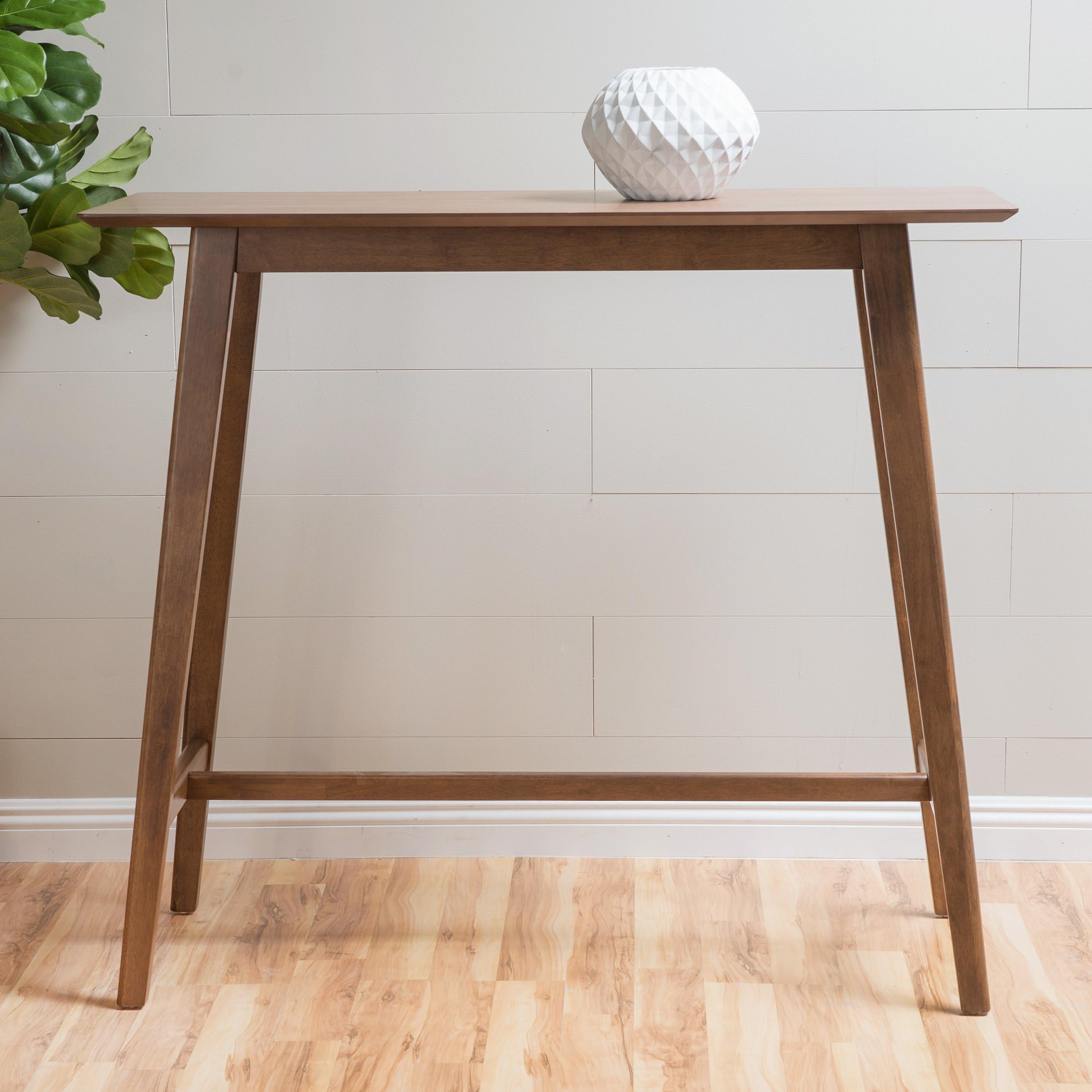 Christopher Knight Home Moria Wood Bar Table, Natural Walnut Finish, 17.72 in x 47.24 in x 42.01 in