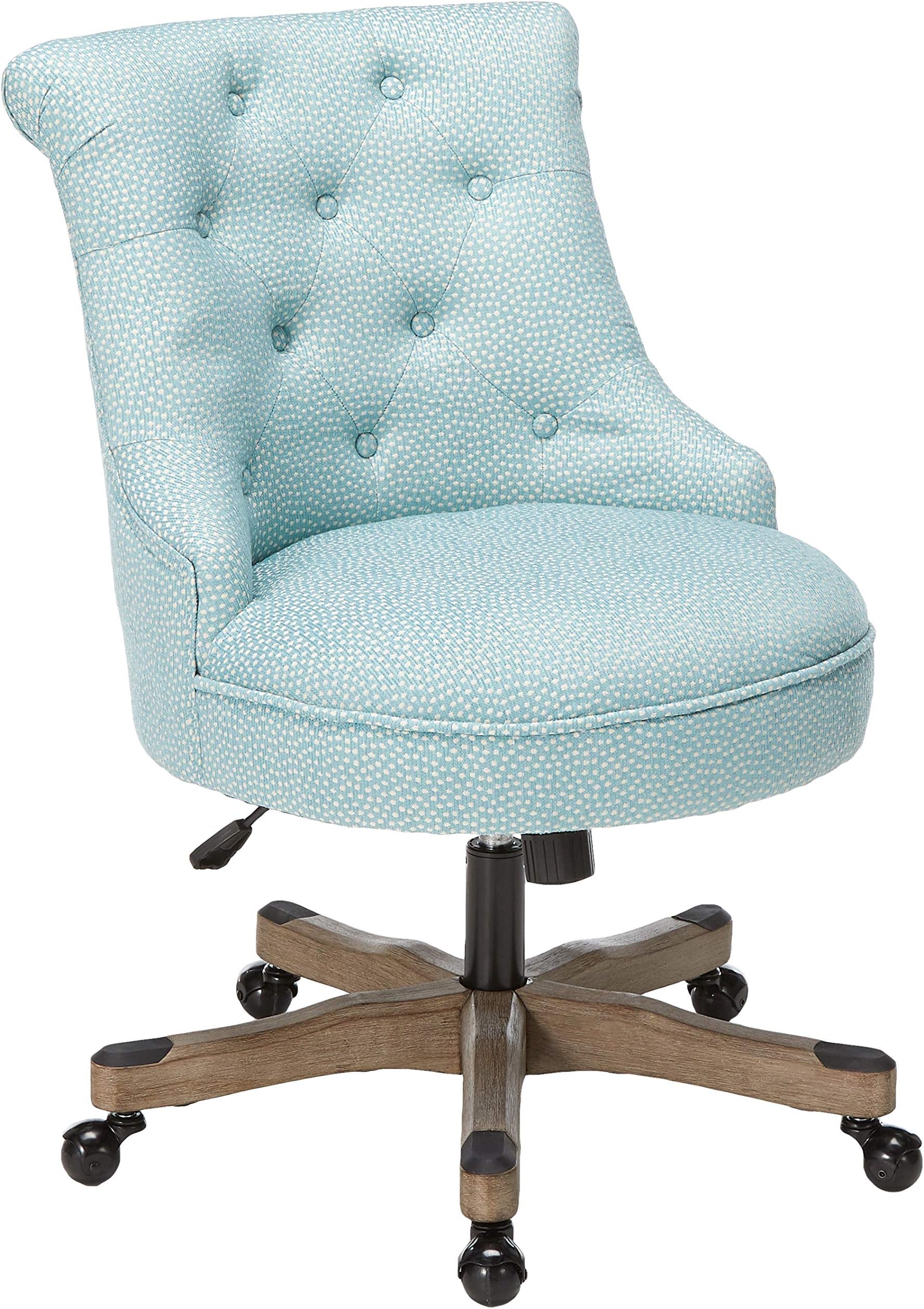 Sinclair Office Chair Light Blue - Gray Wash Wood Base