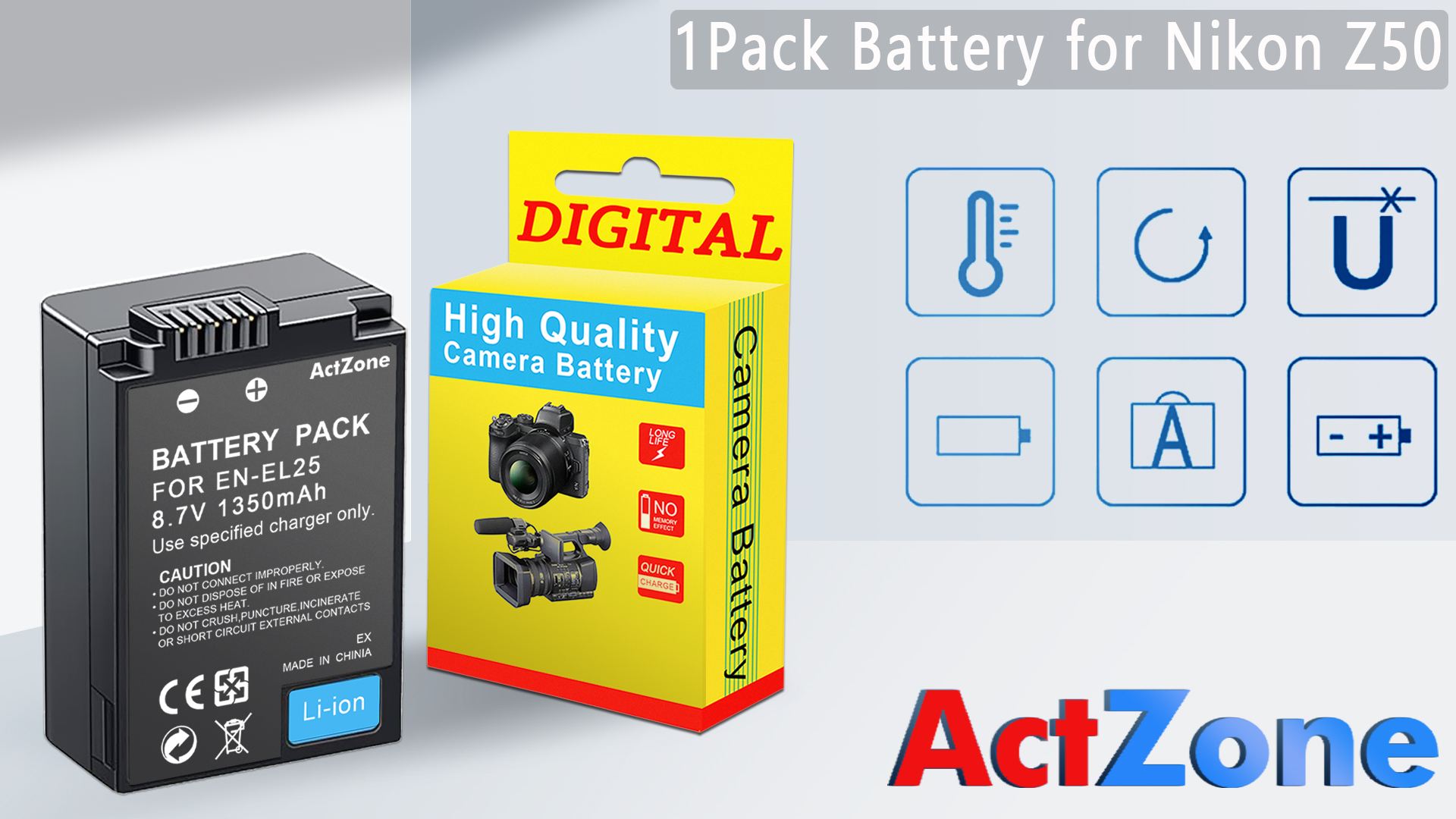 Amazon.com: ActZone EN-EL25 Rechargeable Battery Compatible with