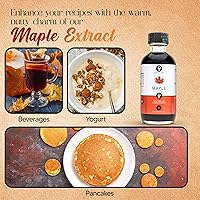 Vista 8 de Dolce Flav Extracto de arce de 1 galón – Kosher, sin azúcar, rico sabor concentrado de arce para hornear, café y postres