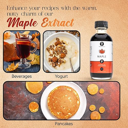 Miniatura 8 de Dolce Flav Extracto de arce de 1 galón  Kosher, sin azúcar, rico sabor concentrado de arce para hornear, café y postres