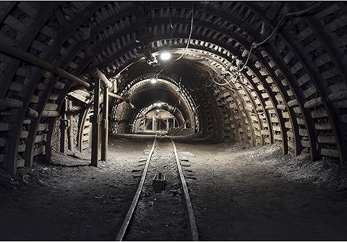 Miniatura 2 de wall26 - Túnel subterráneo iluminado en la minería - Mural de pared extraíble  Papel pintado autoadhesivo grande - 100x144 pulgadas