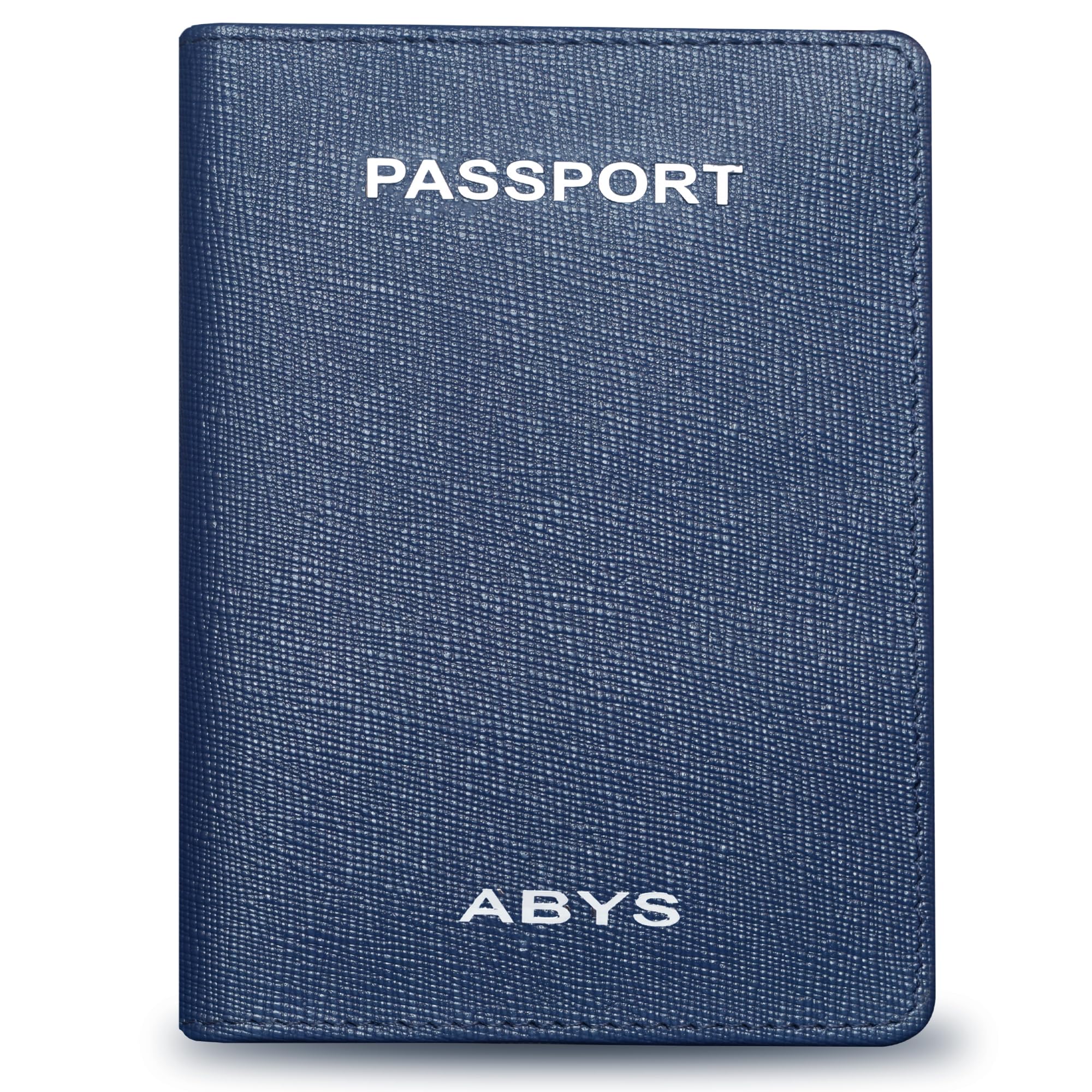 abys Saffiano Leather Passport Cover Holder Leather Wallet for Men and Women-picture-20