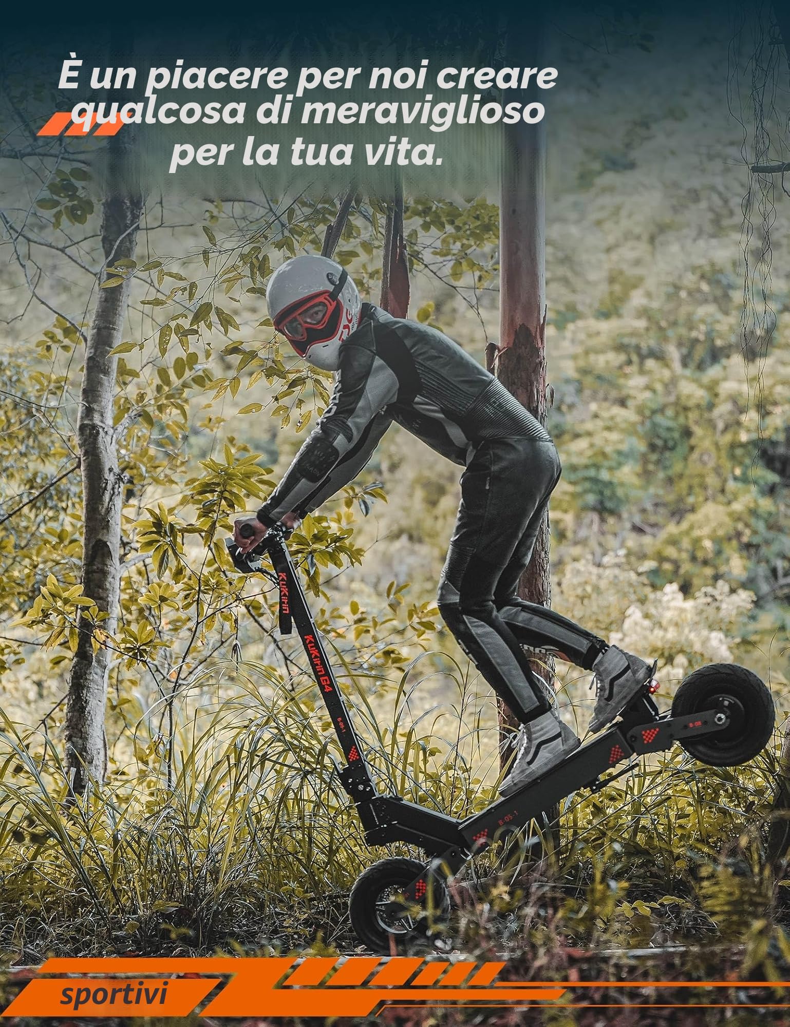 Kukirin G4 Monopattino Elettrico Adulto, 60V 20Ah Max Batteria al Litio Autonomia di 85-100 km, 11 Pollice Pneumatici Antideflagranti, Doppio Ammortizzatore, Scooter Elettrico Pieghevole 2400