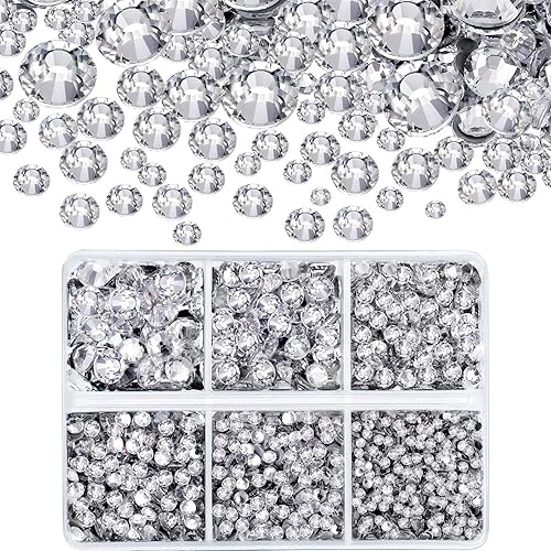 Miniatura 7 de 4000 diamantes de imitación termoadhesivos AB, diamantes de imitación transparentes con parte trasera plana, diamantes de imitación de cristal