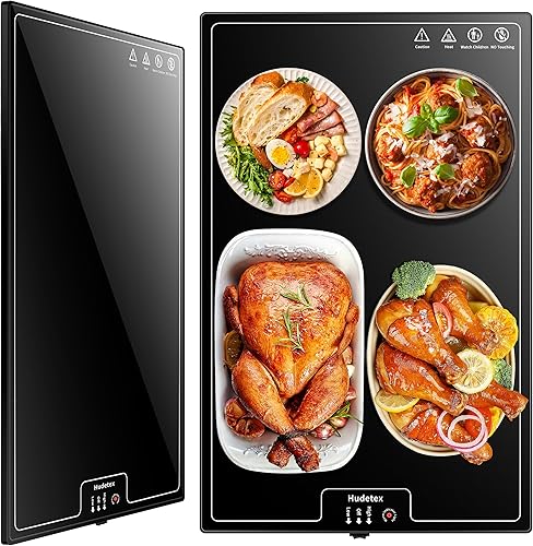 Miniatura 15 de Tapete de calentamiento para alimentos (extra largo de 40 x 12 pulgadas), bandejas de calentamiento para bufés, fiestas y uso diario, calentador de