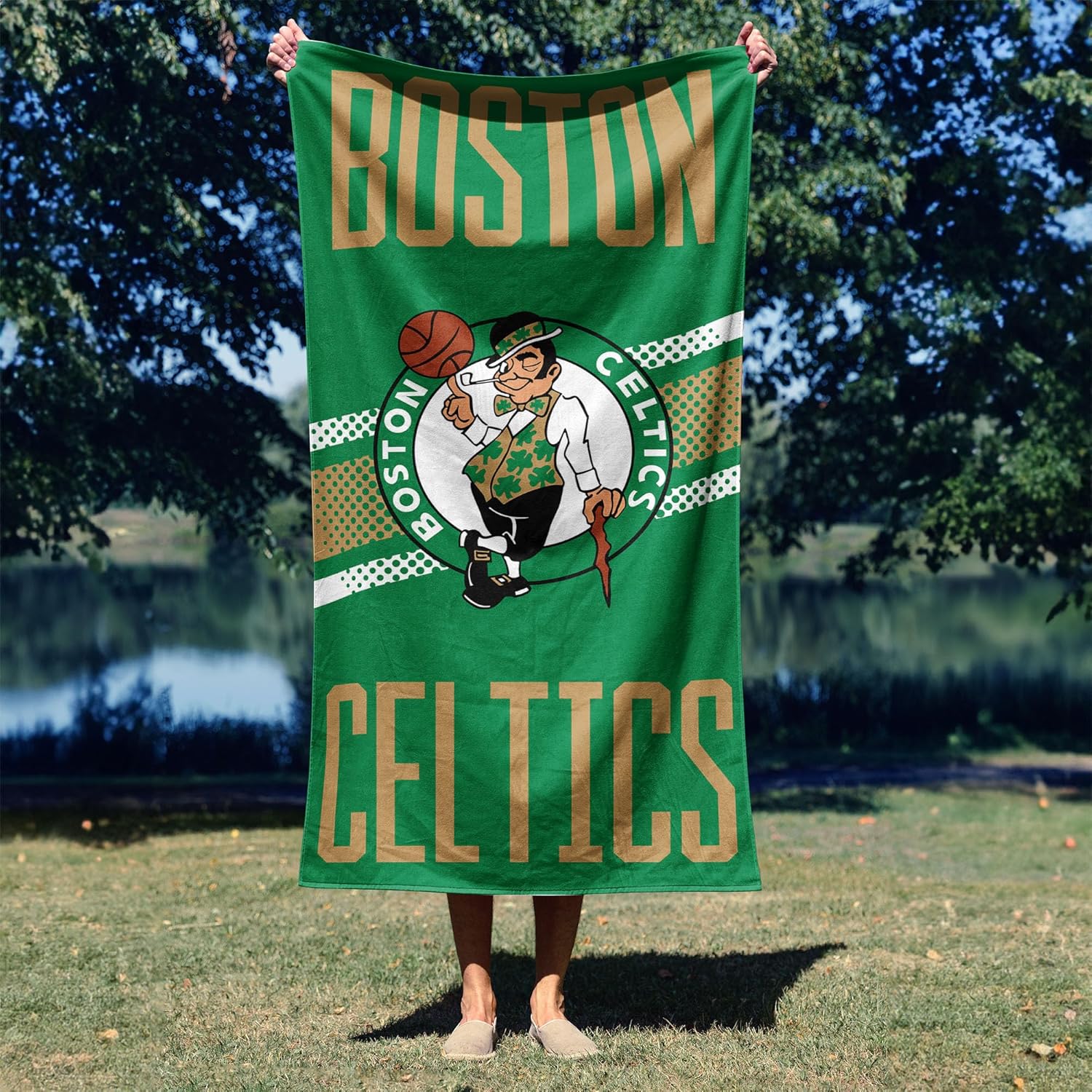 Northwest Boston Celtics NBA Flex Beach Towel 2 Pack 30 x 60 Inches - Image 4