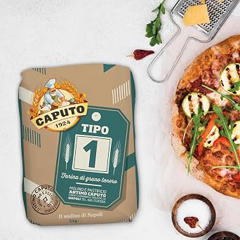 Antimo Caputo Tipo 1 Wheat Flour 11 LB Bag - Soft Wheat Flour, With Germ & Bran, Rustic Breads, Pizza & More - Italian Flour