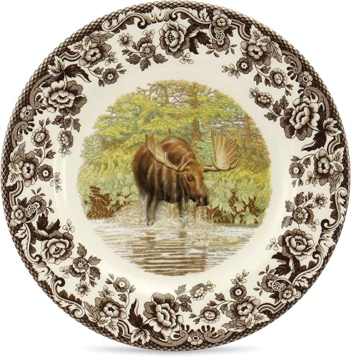 Miniatura 6 de Spode - Plato para ensalada decorado con escena de la naturaleza de EE. UU.