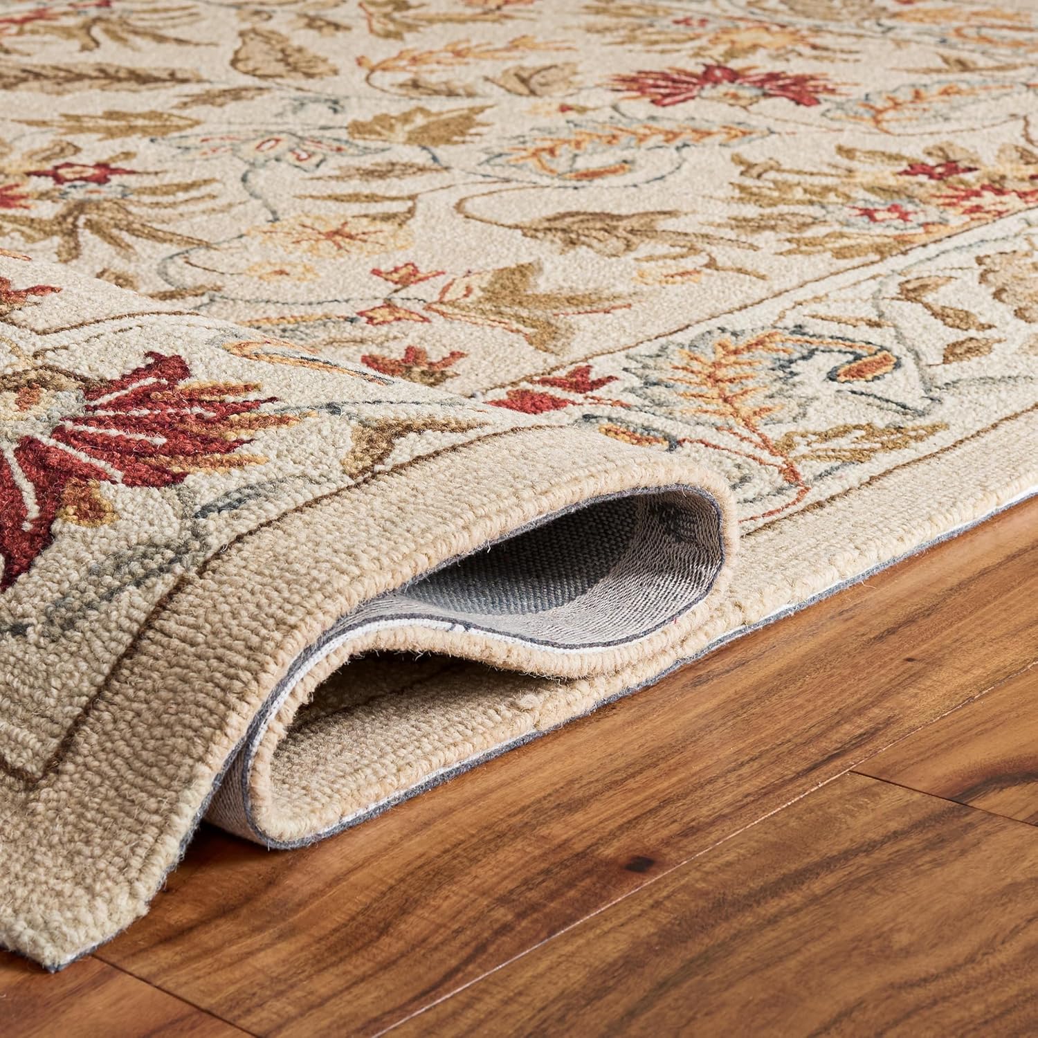 SAFAVIEH Chelsea Collection Runner Rug - 2'6" x 8', Ivory, Hand-Hooked French Country Floral Wool, Ideal for High Traffic Areas in Living Room, Bedroom (HK141A)