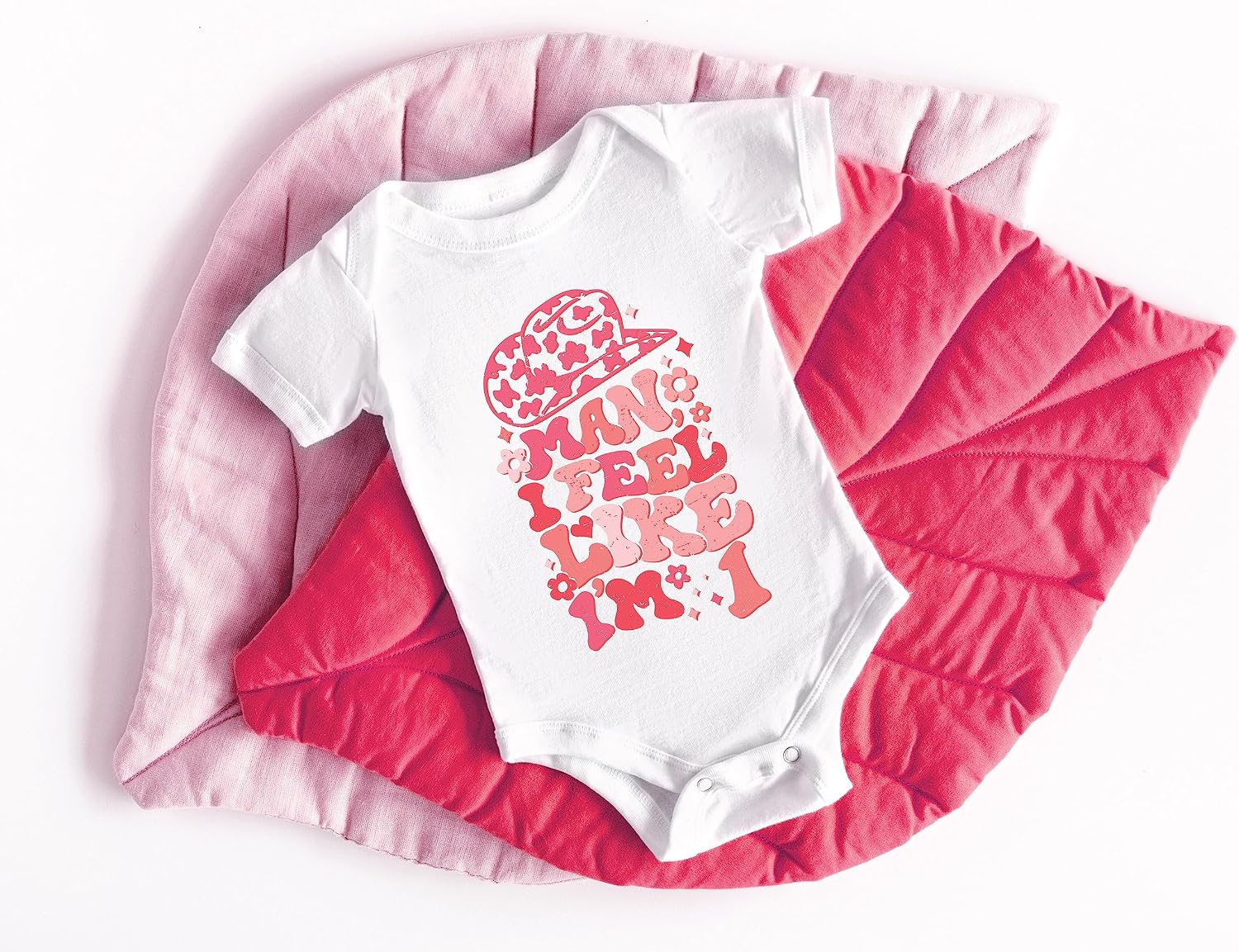 Cowgirl Baby Bodysuit, Man I Feel Like I'm One, First Birthday Gift, Western Baby Bodysuit