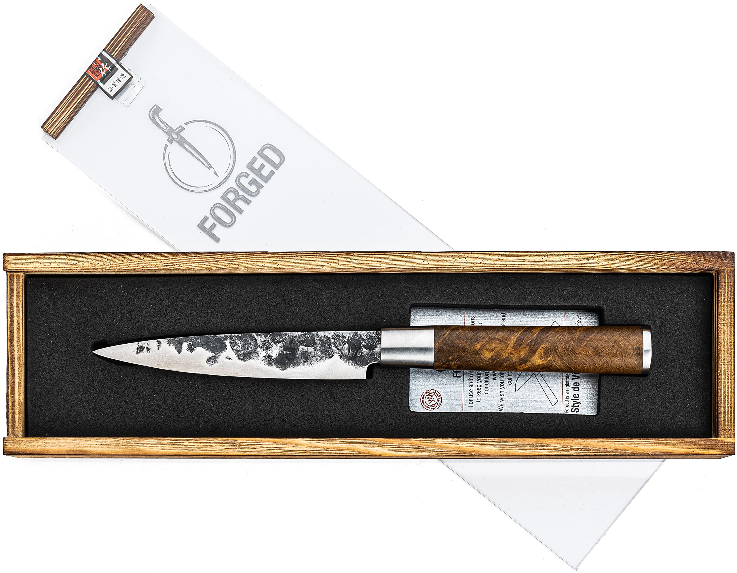 Forged VG10 - Coltello universale, 12 cm, realizzato a mano, in scatola di legno
