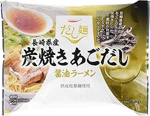 K&amp;K だし麺 長崎県産炭焼きあごだし醤油ラーメン 107g×10個